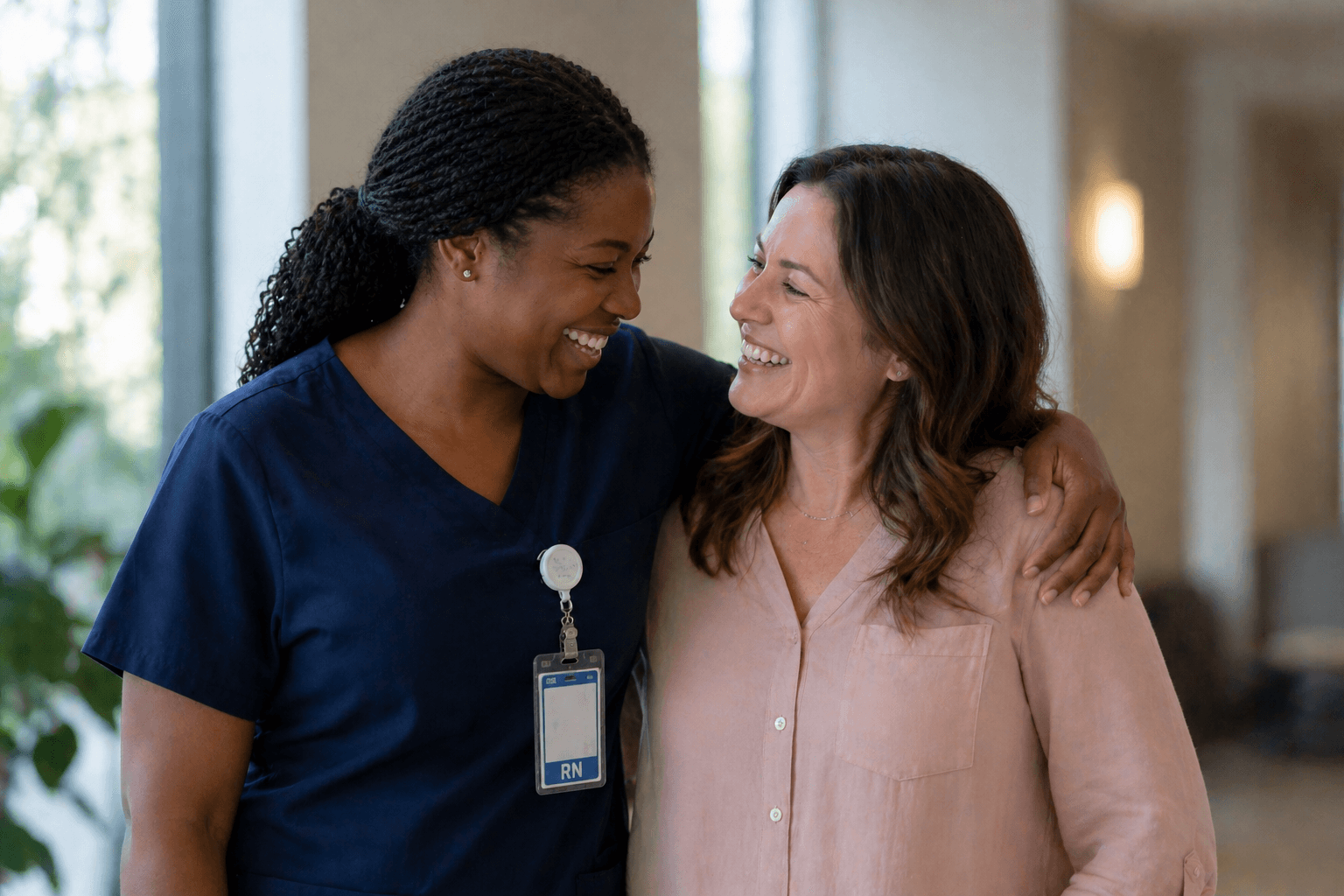 Nurses collaborating on professional advancement and clinical ladder work